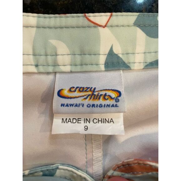 Crazy Shirts  Hawaiian Floral Board Shorts Size 9 Multicolor - Picture 8 of 9